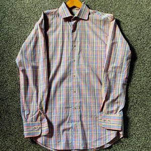 Multicolored Peter Millar Mens Dress Shirt